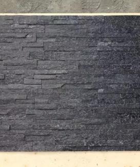 Black Quartzite wall cladding panels, culture stone veneer stone