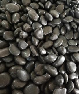 Polished Natural Black Pebble Stone