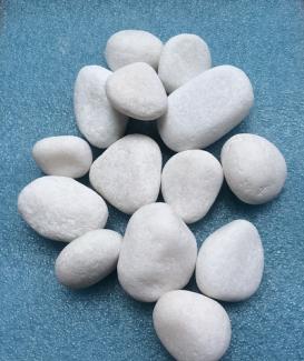 Tumbled White Marble Pebble Stone